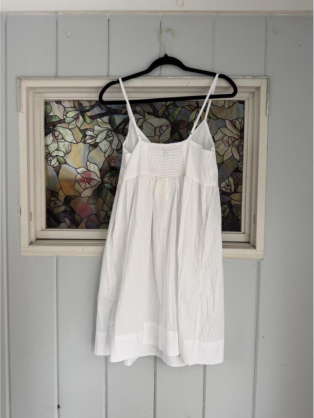 A new day White cotton Spaghetti Strap Summer Dress Size M - Picture 3 of 3